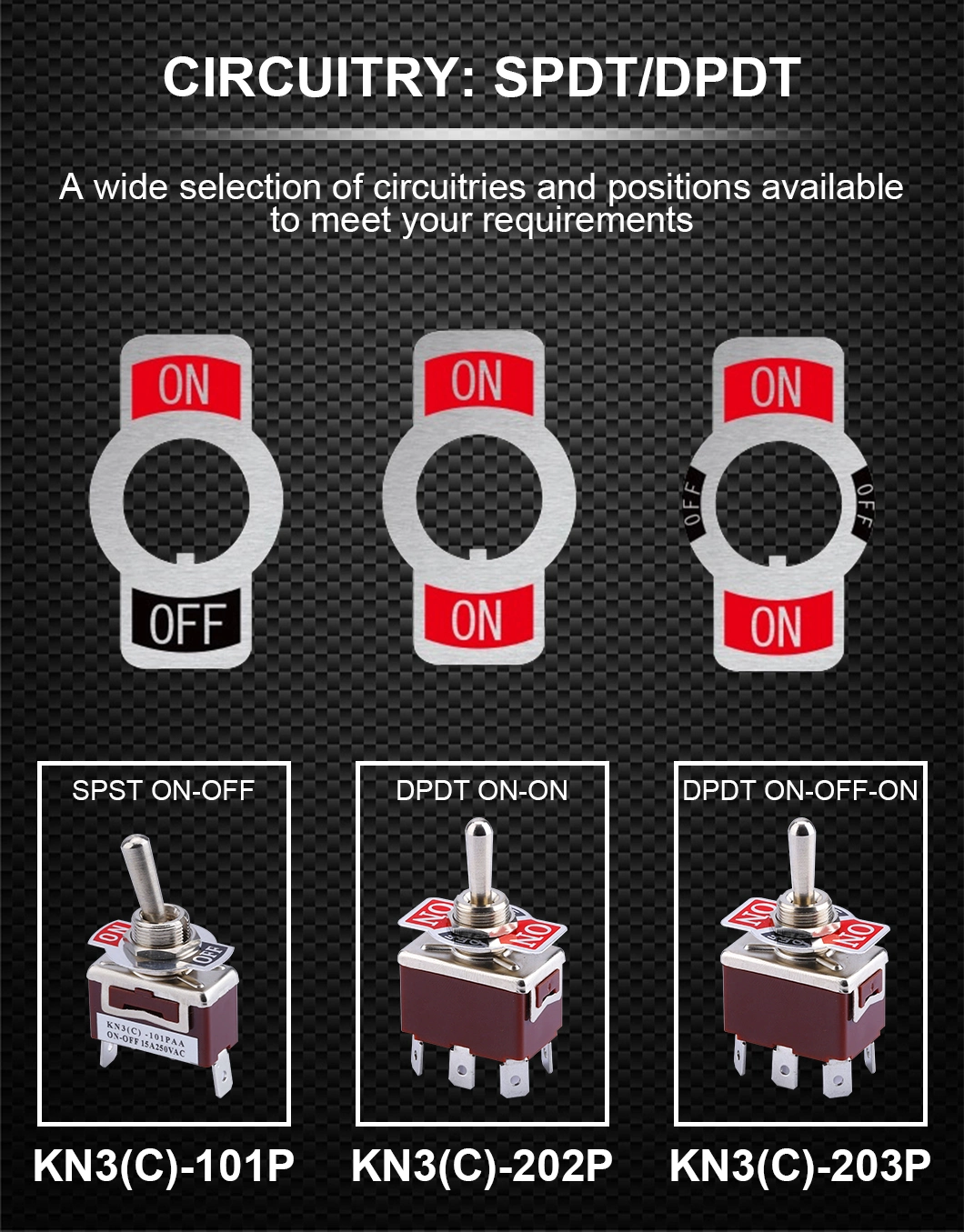 12mm Dpst on-on Solder Terminal 4pin Medium AC 15A 250V Silver Contact 2way Toggle Switch Brown