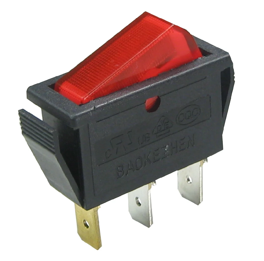 Baokezhen Sc791 with Lamp 15A 125V on-off 3 Pins Rocker Switch