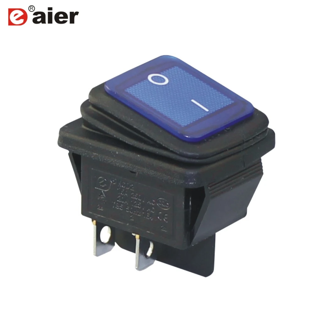 20A on off Illuminated Kcd2 4 Pin Waterproof Rocker Switch