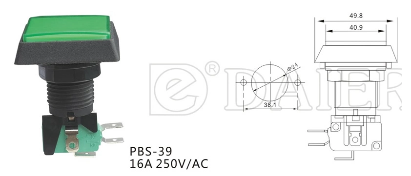 Momentary Game Machine Push Button Micro Switch with Big Button