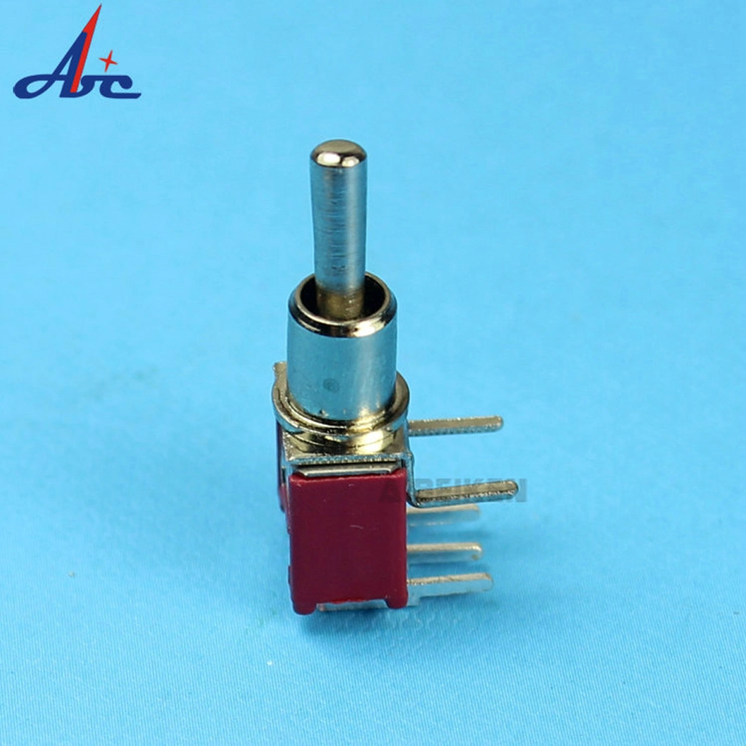 3pin Small Sub-Miniature Spdt Mini PC-H Terminal Short Handle on-on 12V Rocker Toggle Switch