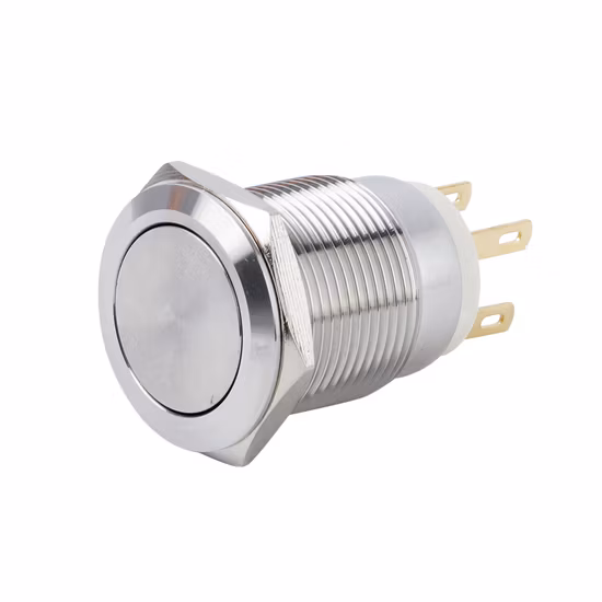DC 12V LED モメンタリ 16mm Wdele 防水金属押しボタン スイッチ